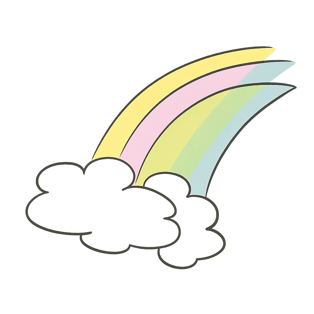 gezeichneter regenbogen